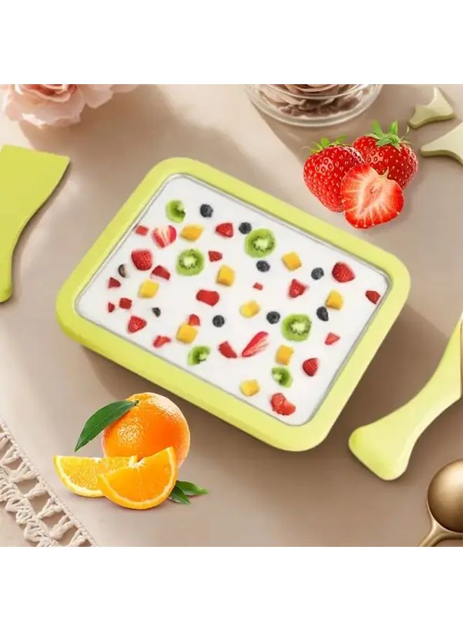 White Manual Ice Cream Machine Stainless Steel Freezer Barrel No Electricity Needed Portable Home Kitchen - Image 2